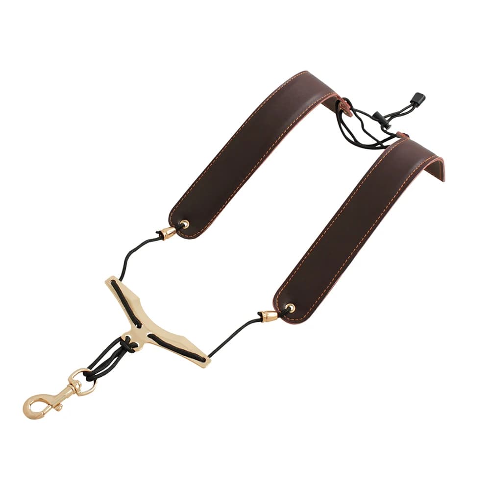 Saxophone Leather Strap Double Straps Foldable Shoulder Strap for Sax Woodwind Instrument Saxophone Accessories