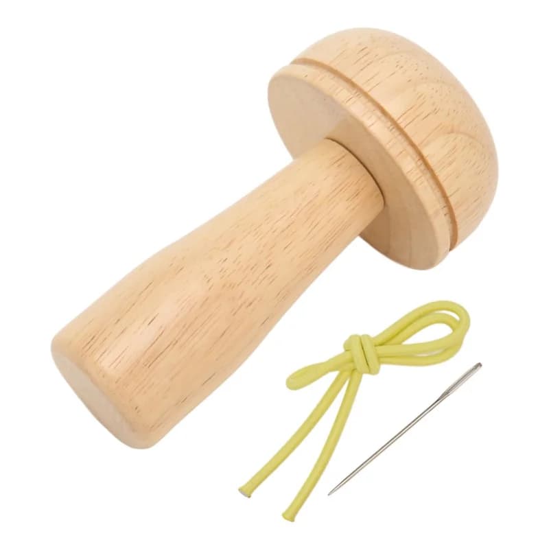 Kit Fungo da Cucito Staccabile in Legno, Strumenti per Cucito e Ricamo Fai da Te