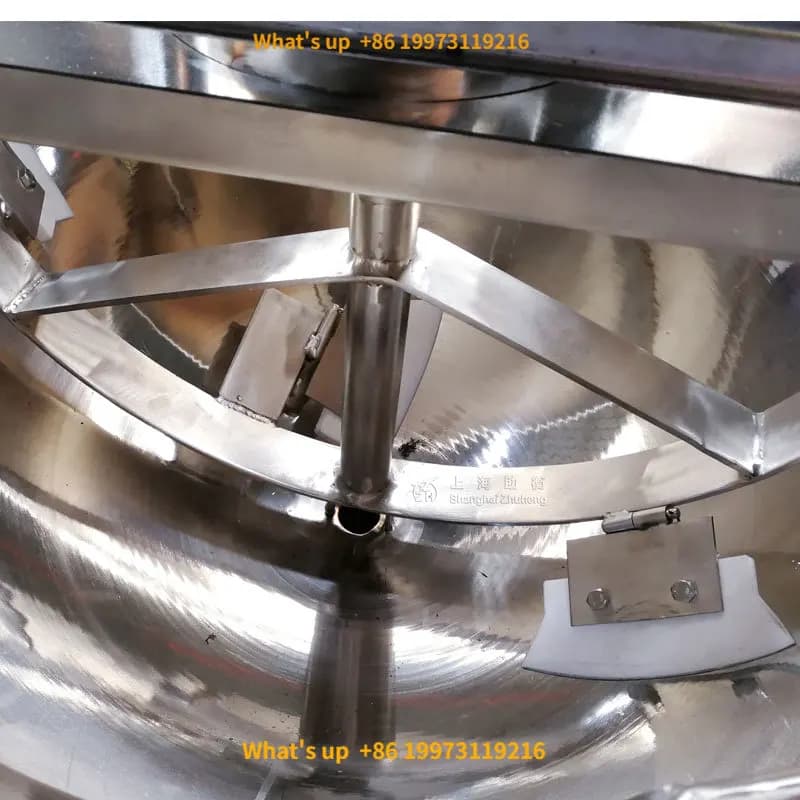 100-500 Liters Reboundable Electric Pentola for Cooking, 316 Stainless Steel Mixer for Sauces and Jams, Steam Cooking Machine with Coating
