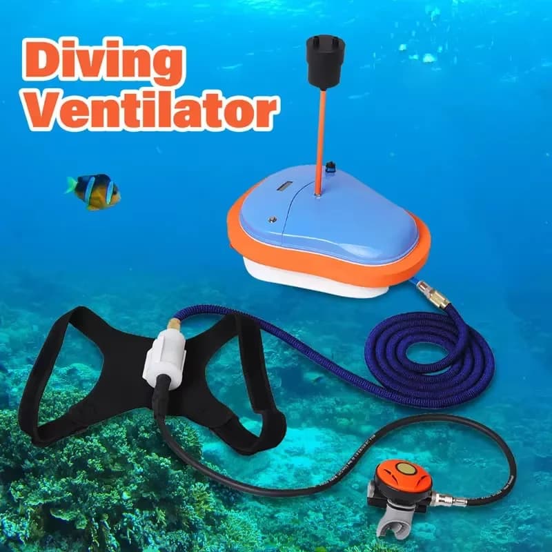 Ventilatore Subacqueo Portatile per Immersioni e Snorkeling, Attrezzatura Subacquea con Batteria Sostituibile, 7M