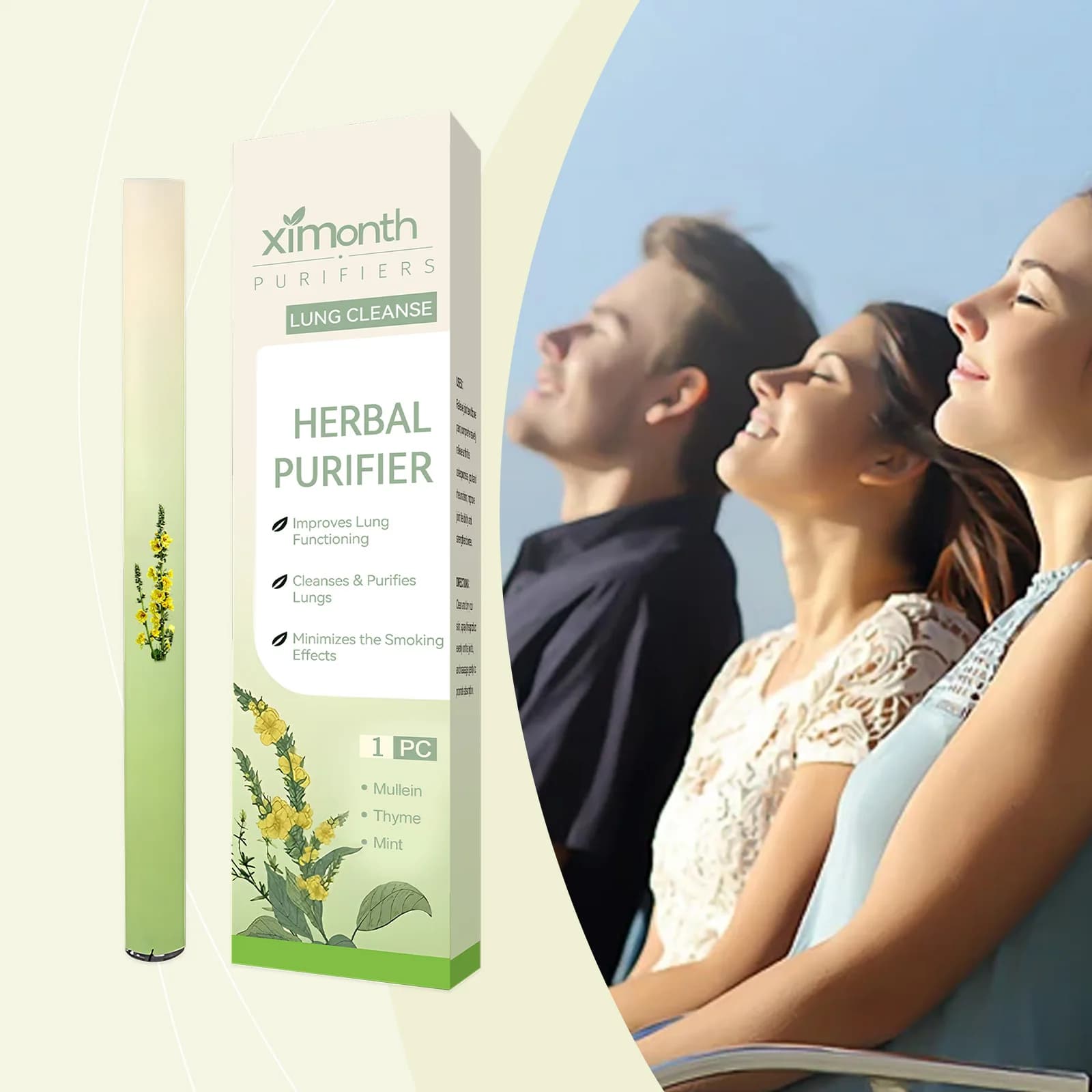 Ximonth 15g Purificatore Erboristico Stick per il Sonno Diffusore di Melatonina Penna Inalatore Nasale Migliora il Sonno Rilassa la Cura dei Polmoni Aiuto per Smettere di Fumare