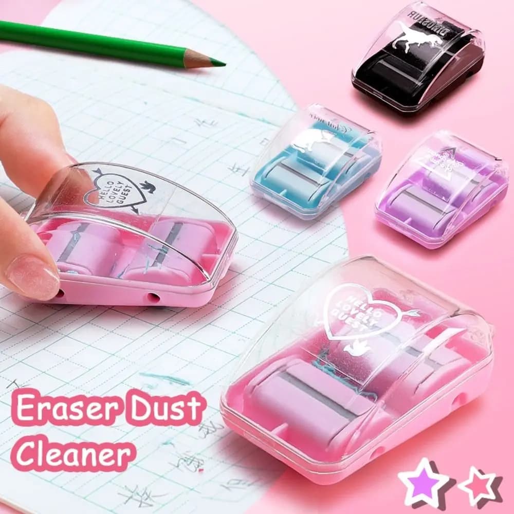 Mini tires to clear for collectors of crumbs Portable table vacuum cleaner with cute rubber Manual table brush Gift for students School office