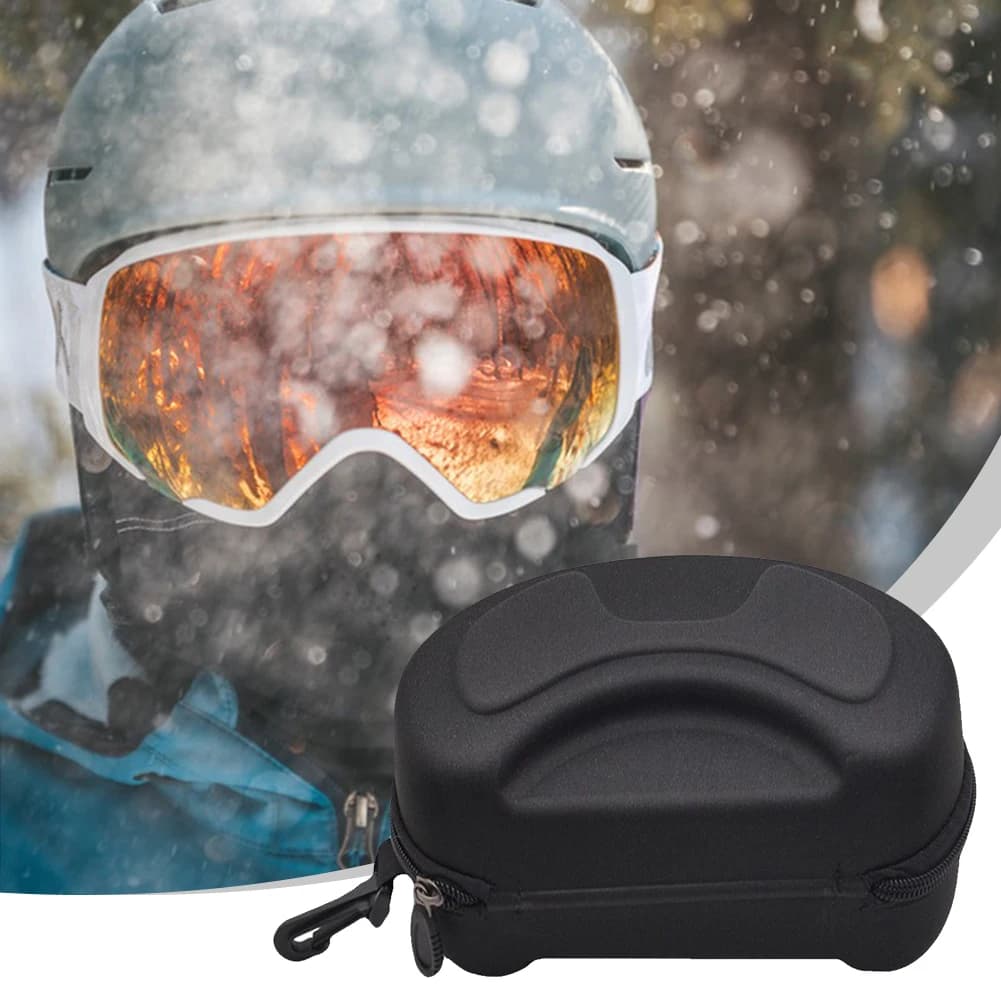 Custodia per Occhiali Sportivi in EVA, Scatola Impermeabile per Occhiali da Sci, Custodia Antipolvere per Occhiali da Neve e Sport Acquatici
