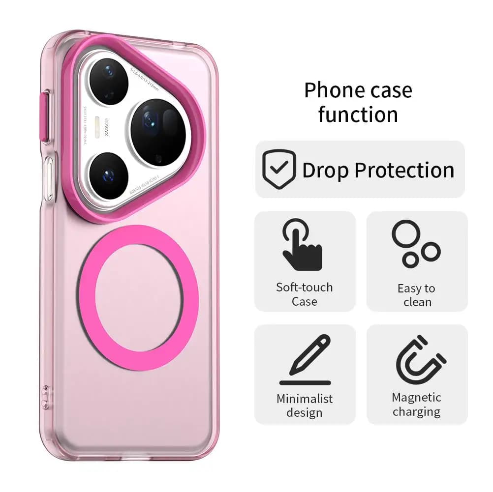 Candy Color Phone Case For Magsafe Wireless Charge Huawei Pura 80 70 Ultra Pro Plus Nova 13 12 Magnetic Clear Cover