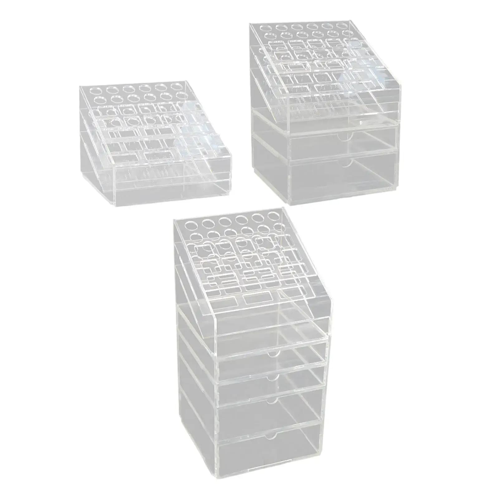 Clear Acrylic Pen Holder, Pencil Organizer Brush Storage Case, Paint Brush Pen Holder Stand, for Office Desktop Organization