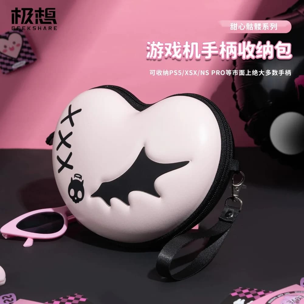 Sweetheart Skull Theme Xbox Maniglia Organizer Personalizzato Carino Rosa Ps5/Switch2/Northcom Nspro Gamepad Custodia Accessori Ragazza Regalo