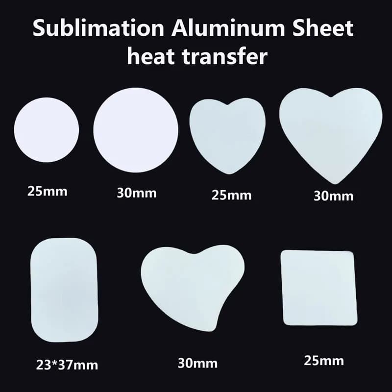 20/40/100PCS Stile Multiplo Sublimazione Foglio di Alluminio HD Trasferimento Termico Trasferimento di Inchiostro Stampa Immagine Accessori di Gioielli