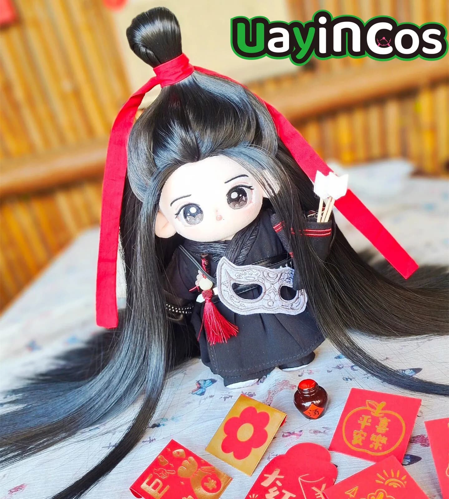 Peluche Originale Wang Yibo Xiao Zhan Wei Wuxian Lan Wangji da 22 cm in Stock, con Vestiti, Giocattolo Anime, Regalo per Bambini