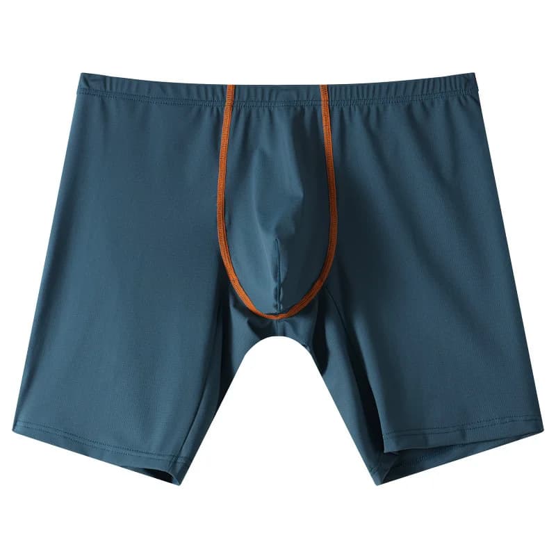 Mutande da uomo Pantaloncini da boxe Intimo di seta di ghiaccio Confortevole vita media U Custodia convessa Mutandine Cueca Calzoncillo Plus Size M-XXL