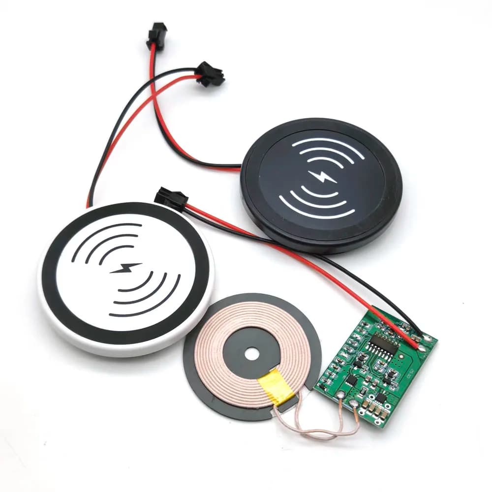Lampada da Notte LED 12V 15W con Caricatore Wireless, Supporto per Telefono da Scrivania, Stazione di Ricarica Rapida