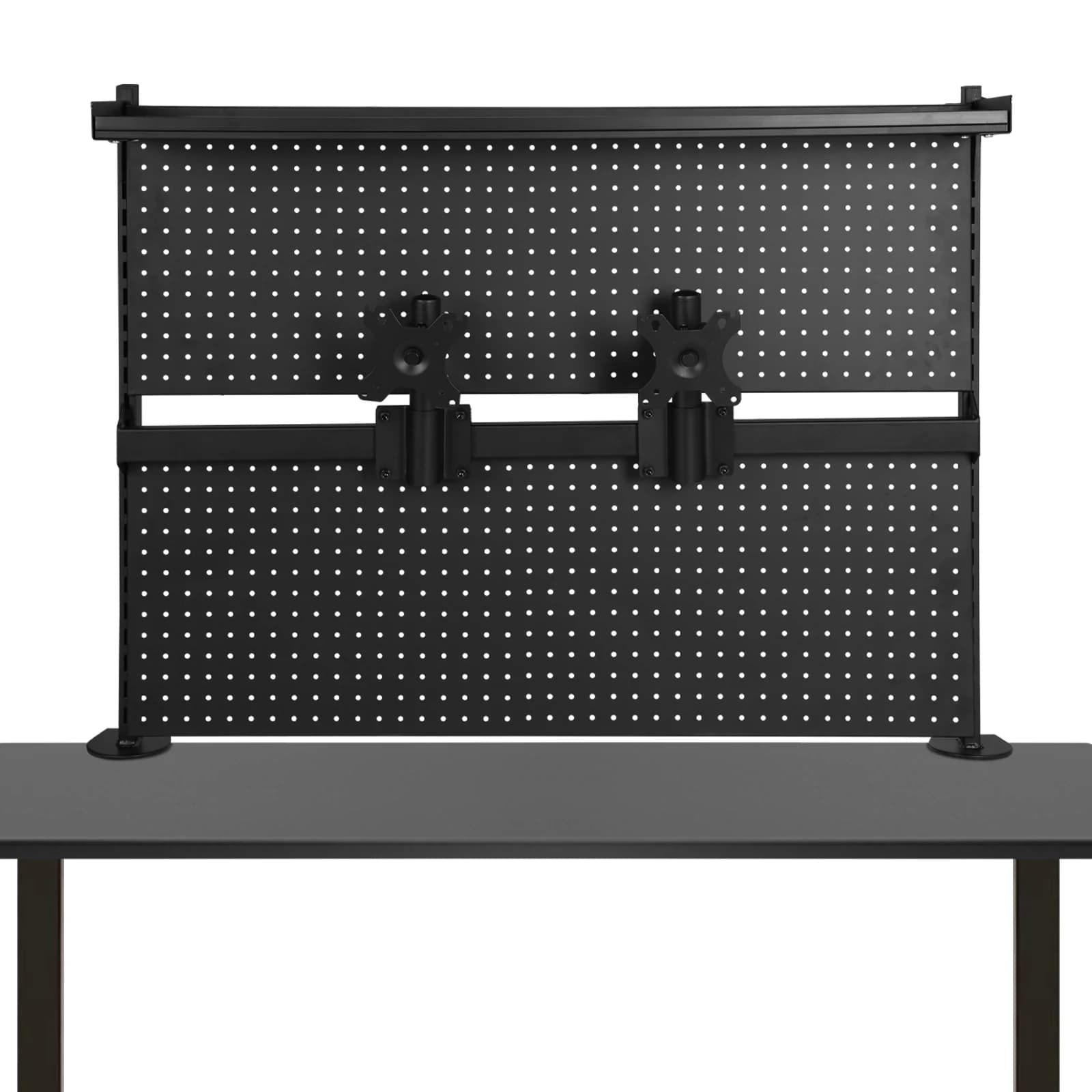 Support for Monitor with Organizer, Hard Panel Metal Mesh, Multifunction Desk Clamp, Monitor Support from 17,6 Books, 360 Degree Mounting