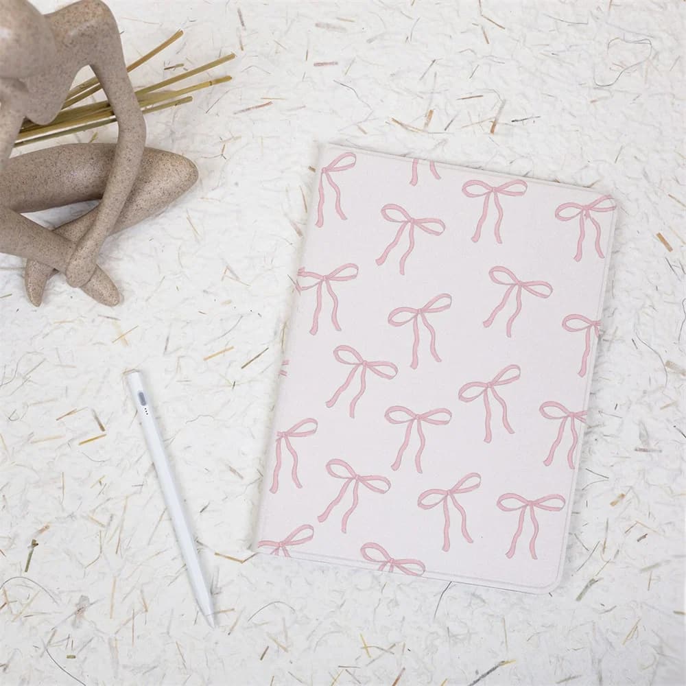 Fiocco rosa con portamatite custodia Funda per iPad Air 5th 4th 10.9 iPad Pro 11 10.2 8 9 th Air 3 pro10.5 10th 2022 custodia in Silicone