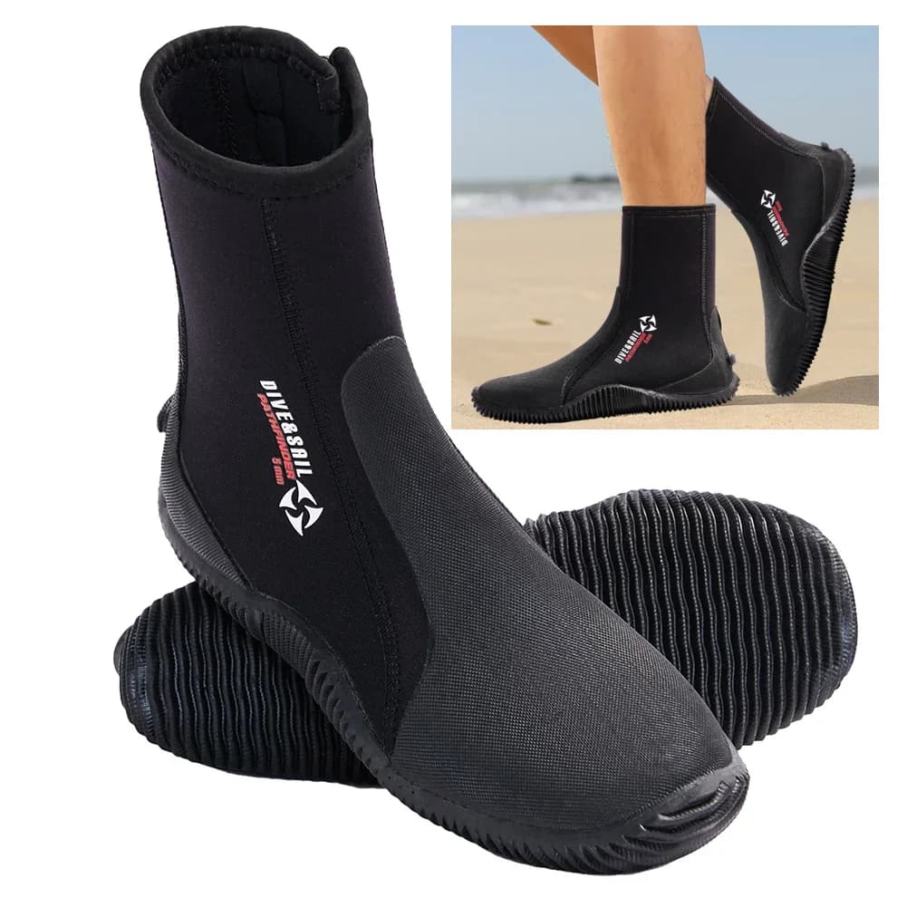 Stivali da Immersione in Neoprene, Scarpe Antiscivolo da 5mm per Surf, Snorkeling e Sport Acquatici