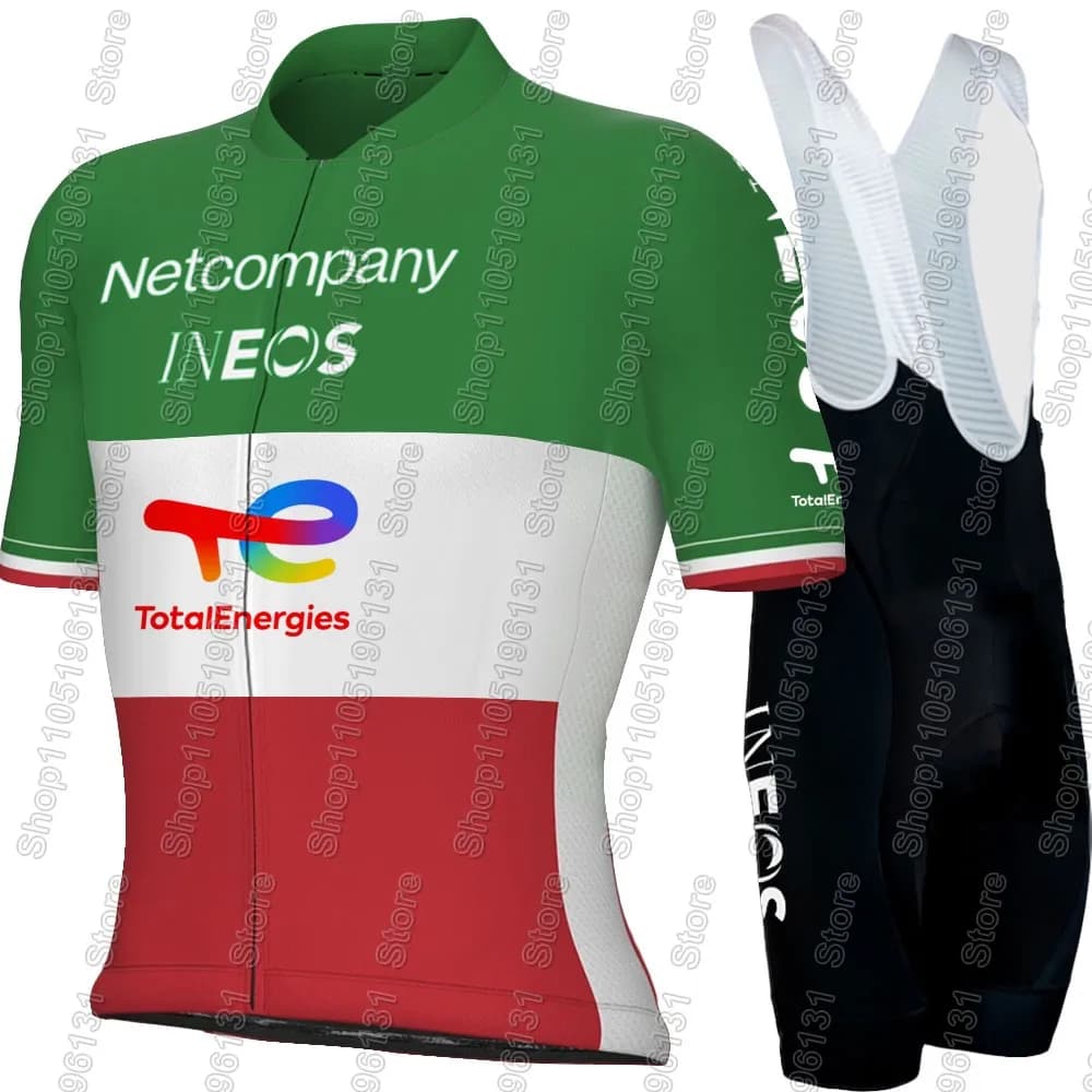 Complete Cycling Ineos Grenadiers 2026 Italy Men Maglia Manica Corta Filippo Ganna Clothing Bici Shorts with Bretelle MTB