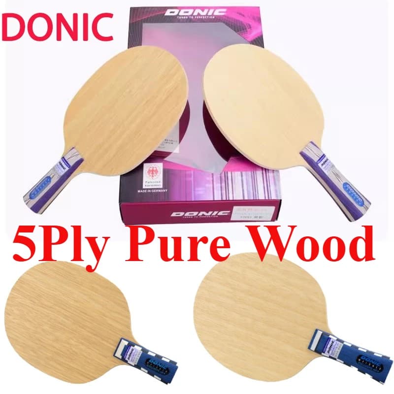 Racchetta da Ping Pong DONIC in Legno Puro a 5 Strati, Attacco Veloce, Professionale, per Tennis da Tavolo