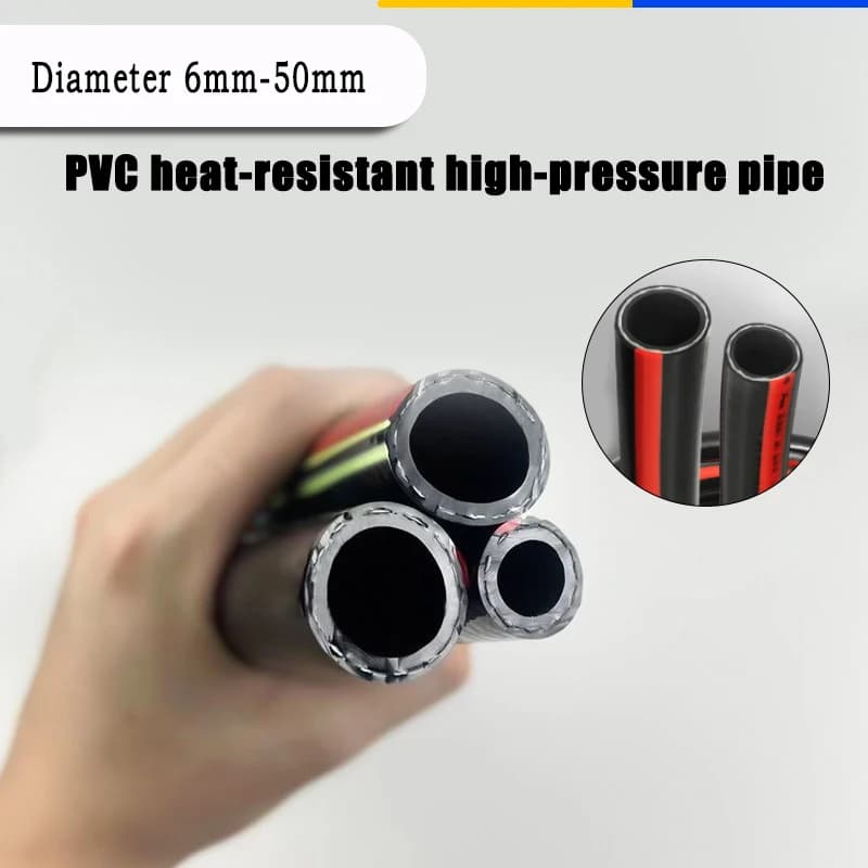 High Pressure PVC Rubber Tube 1M/2M/3M, 6mm diameters 8mm 10mm 13mm 16mm 19mm-50mm, for Water Pump, Air Cannon, Garden