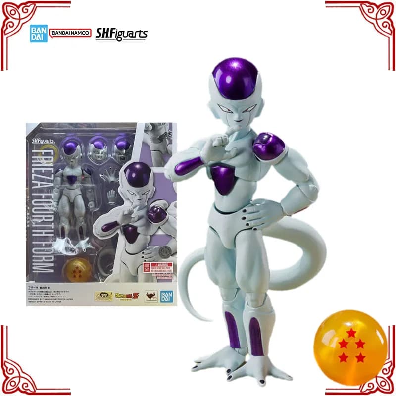 Disponibile Originale Bandai Dragon Ball Z Model Kit SHF Frieza Quarta Forma Anime Action Figure Collezione Modellini Giocattoli Regalo