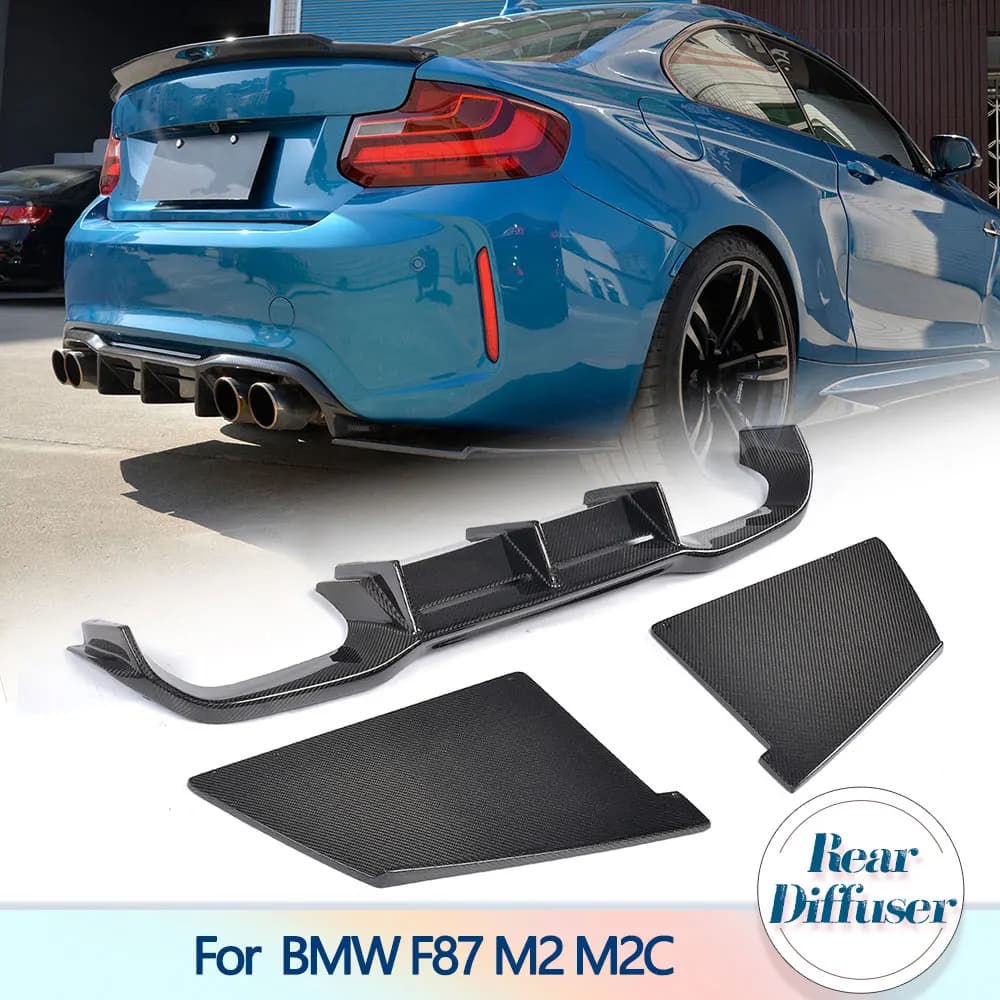 Fibra di carbonio Paraurti Posteriore Diffusore Splitter Spoiler per BMW F87 M2 M2C 2 Porte 2016 2017 Auto Da Corsa Diffusore Posteriore Grembiule labbro FRP