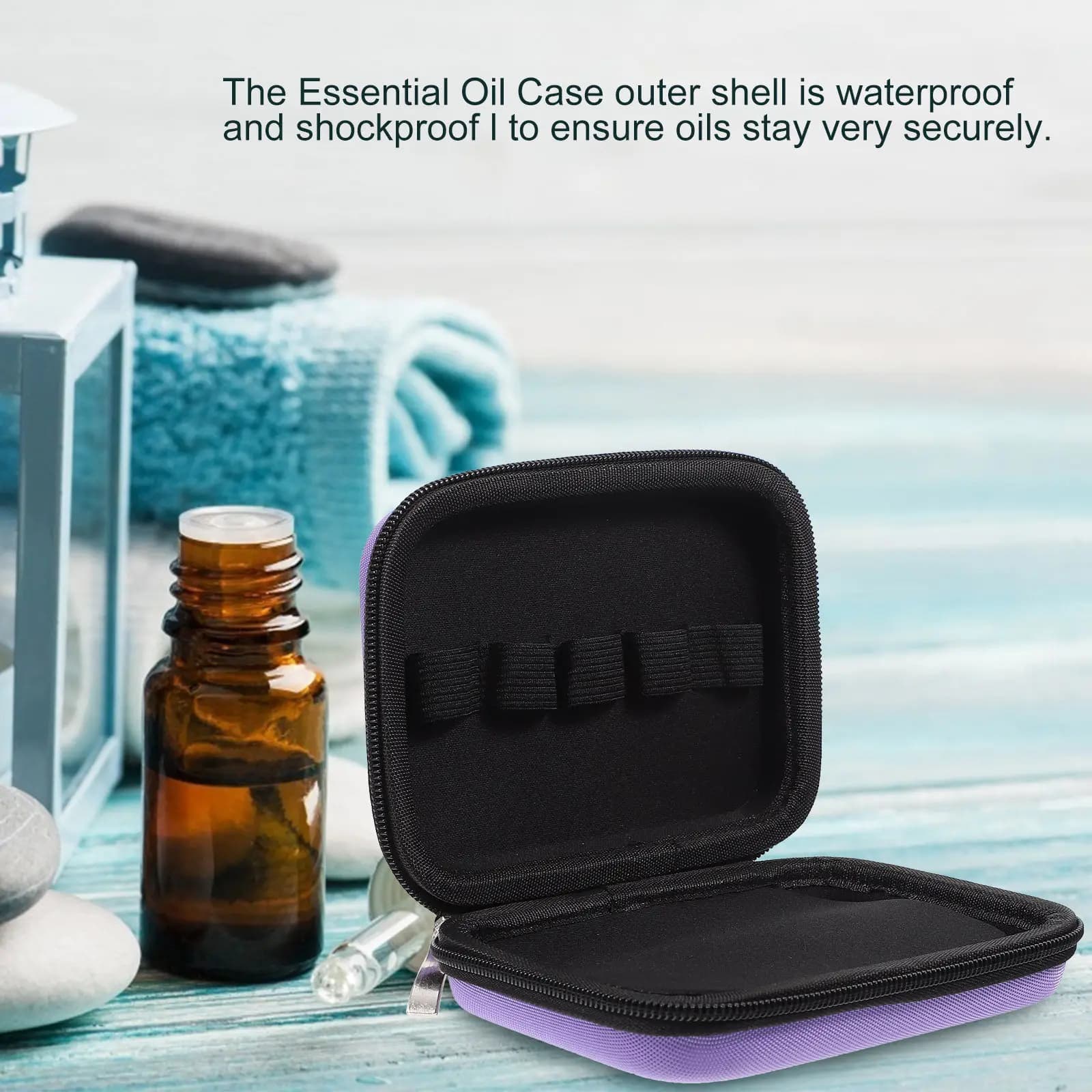 Essential Oil Carrying Case for 10 Roller Bottles Sturdy Light Weight Protective Shell Travel Friendly Essential Oil Storage