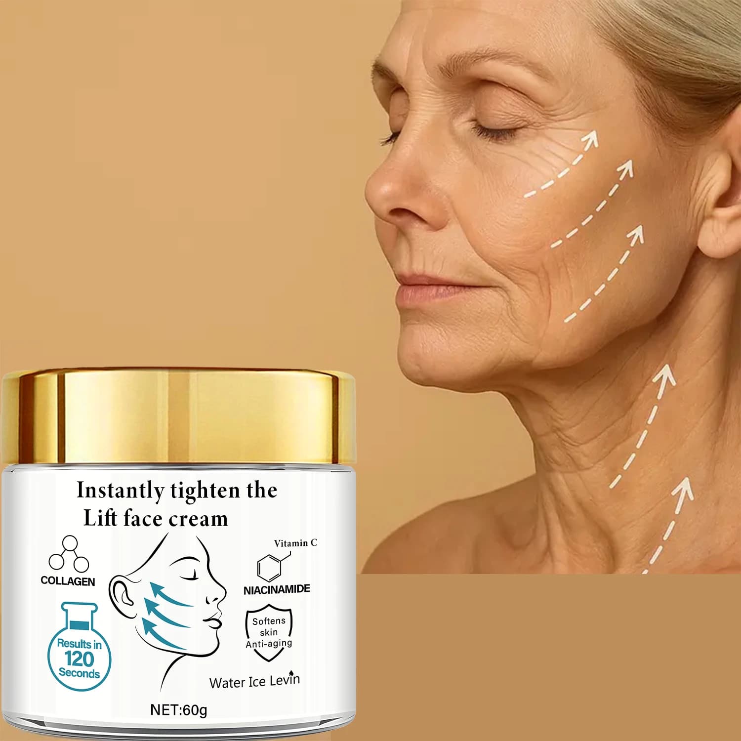 Crema viso lifting istantanea con vitamina C e niacinamide - 120 secondi Rassodante, Idratazione schiarente, Winter Glow Boost