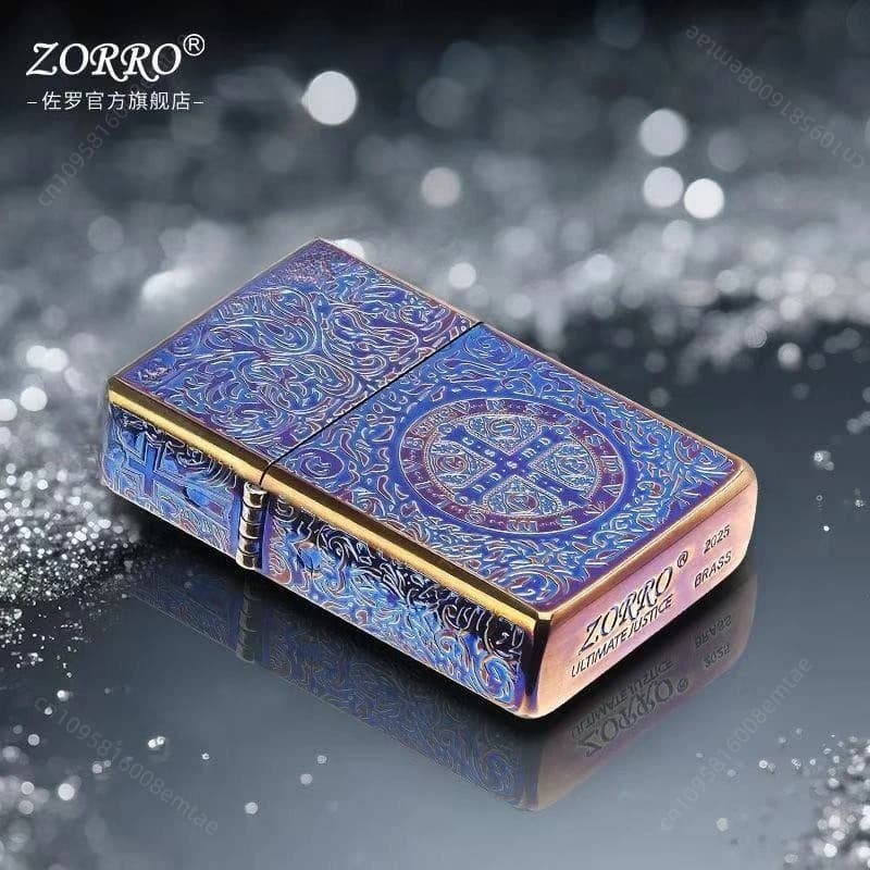 Accendino a Cherosene Zorro 2026 di Alta Gamma, Classico Antivento con Rotella a Scatto, Accessori per Fumatori, Regalo per Uomo, Regalo di Natale