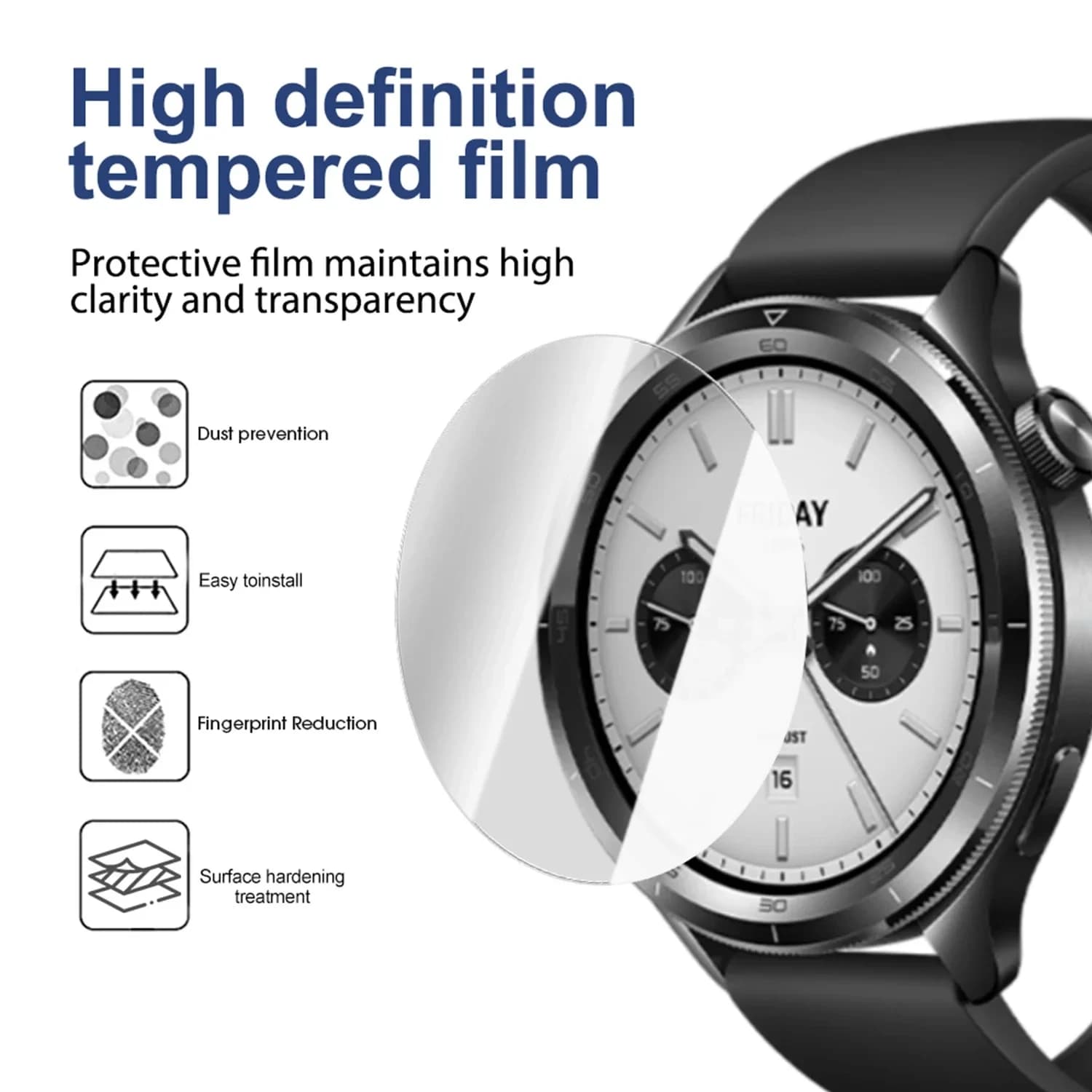 2 pezzi di vetro temperato per Xiaomi Mi Watch S4 S3 pellicola proteggi schermo per Mi Watch S 4 S 3 SmartWatch vetro protettivo
