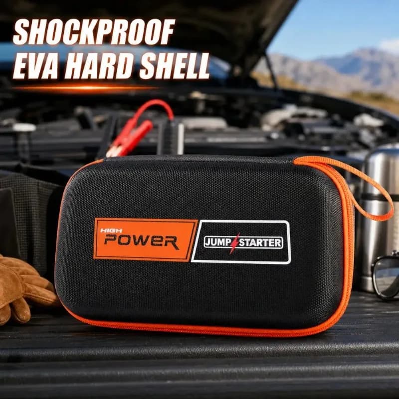 Hard EVA Storage Case For Car Jump Starter Universal Portable Protective Box Shockproof Waterproof Carrying Bag 8x4 Inch