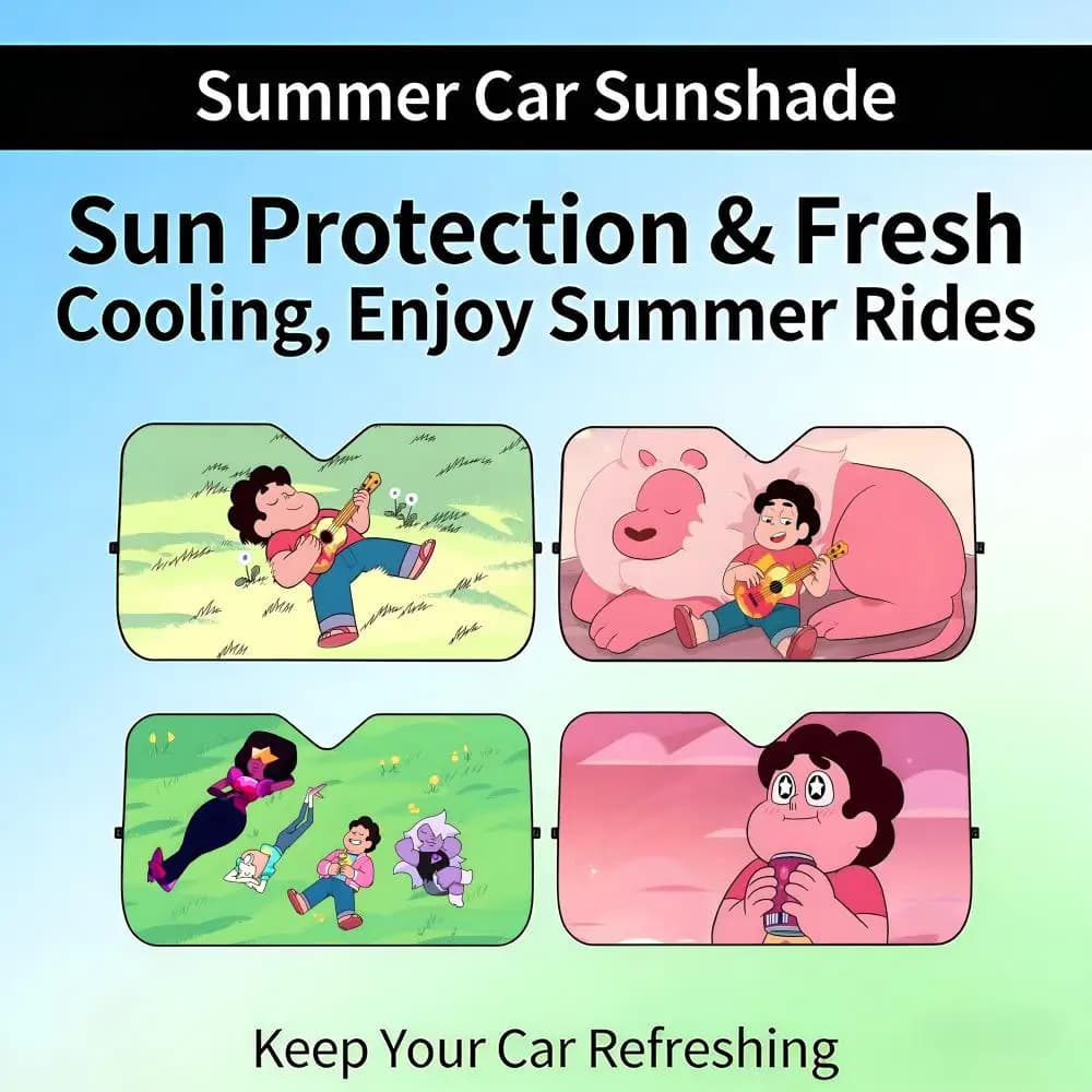Parasole Retrattile per Auto Ssteven Cute Universe, Protezione UV per Parabrezza