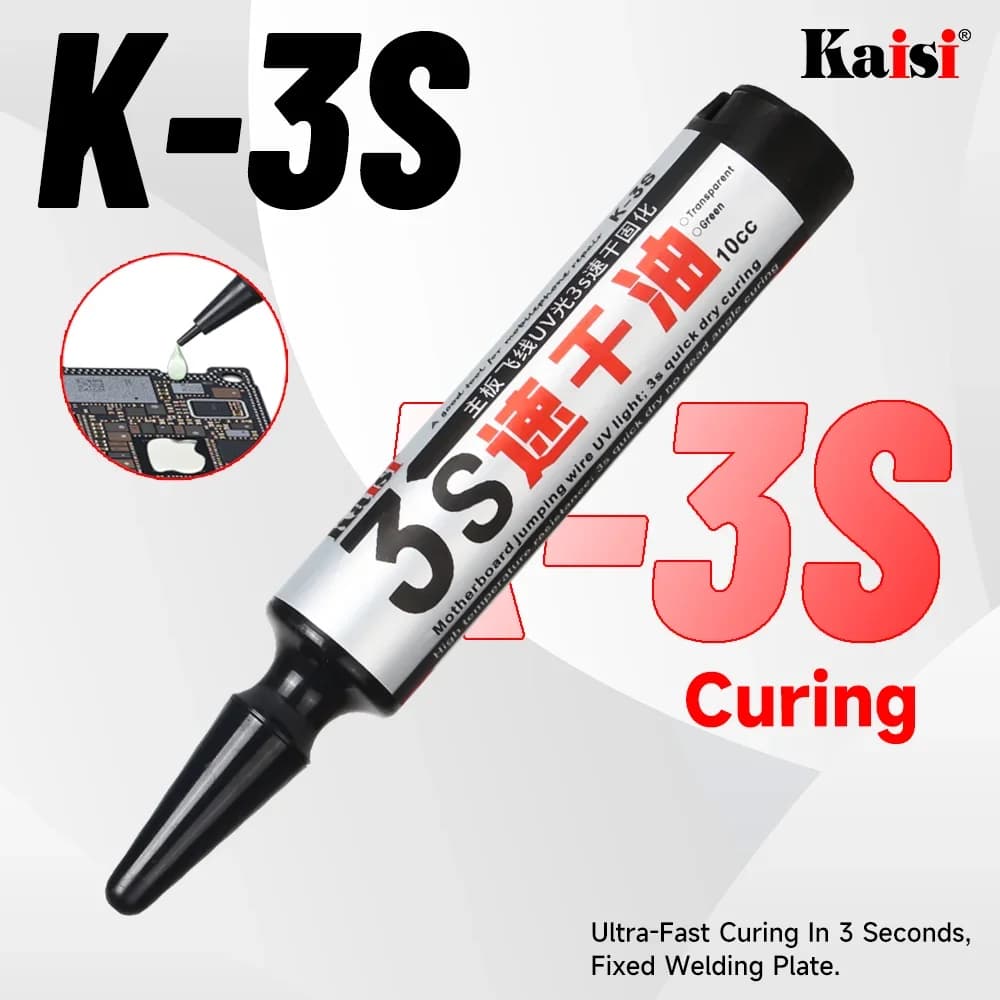 Kaisi k-3S Quick-drying Solder Mask Ink UV Curing For BGA PCB Motherboard Paint Curing Insulating Protect Solder Paste Flux Oil
