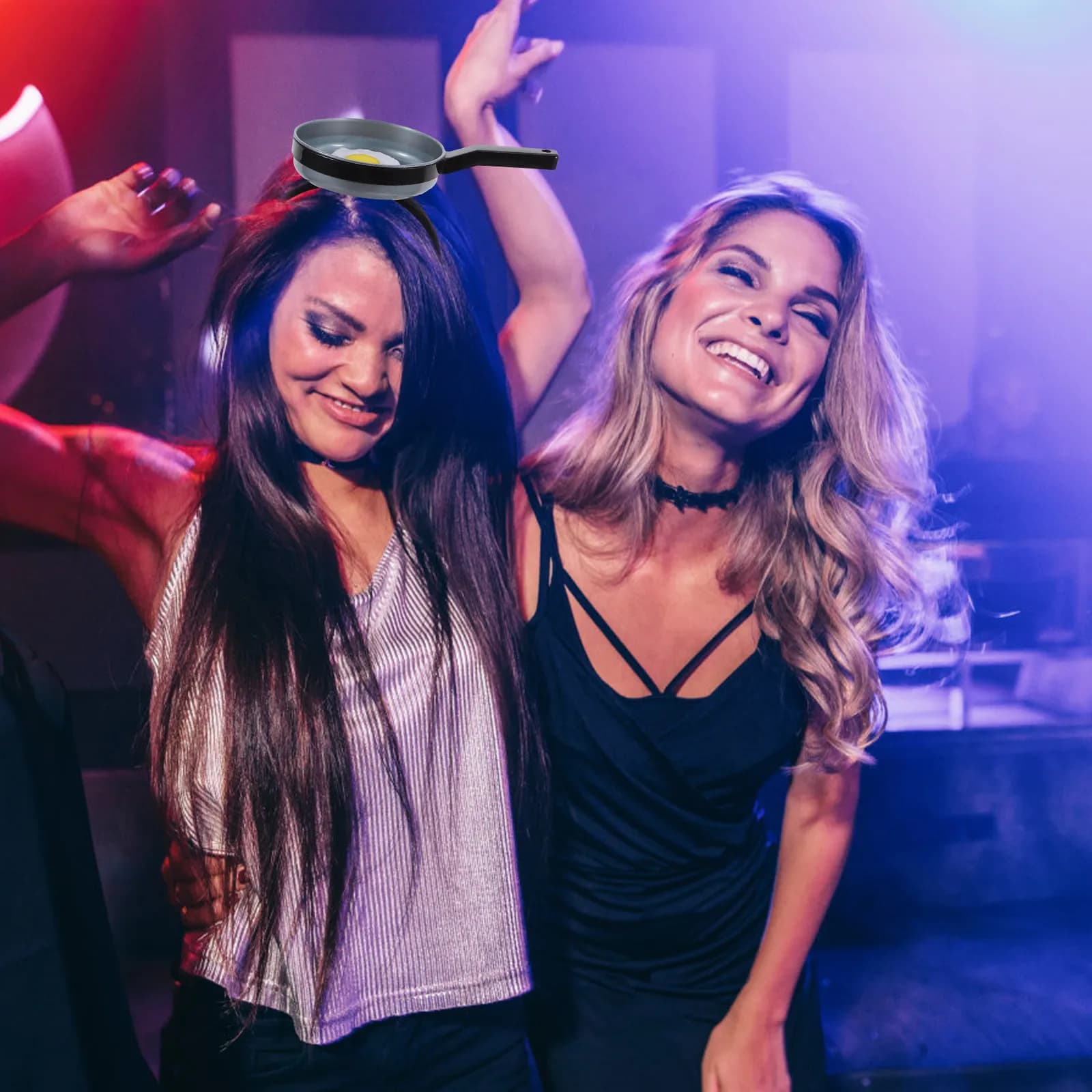 Frying Pan Shaped Headband Unique Stylish Party Birthday Wedding Event Photo Booth Prop Abs Polyester Fun Dress Up