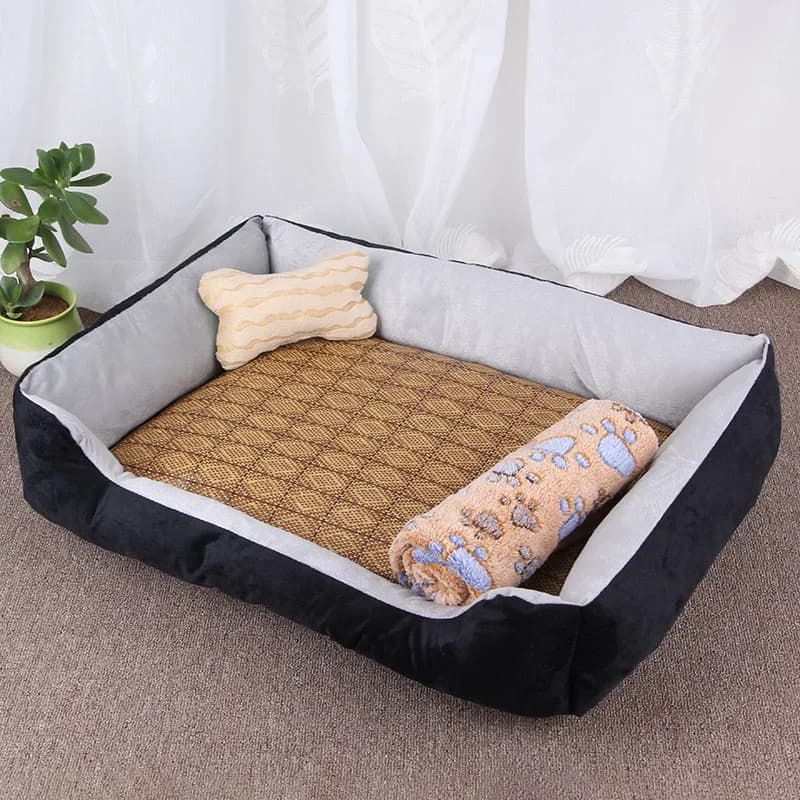 Cuccia per Cani in Peluche Caldo, Taglia Piccola Media Grande, con Rivestimento Rimovibile e Lavabile, per Interni