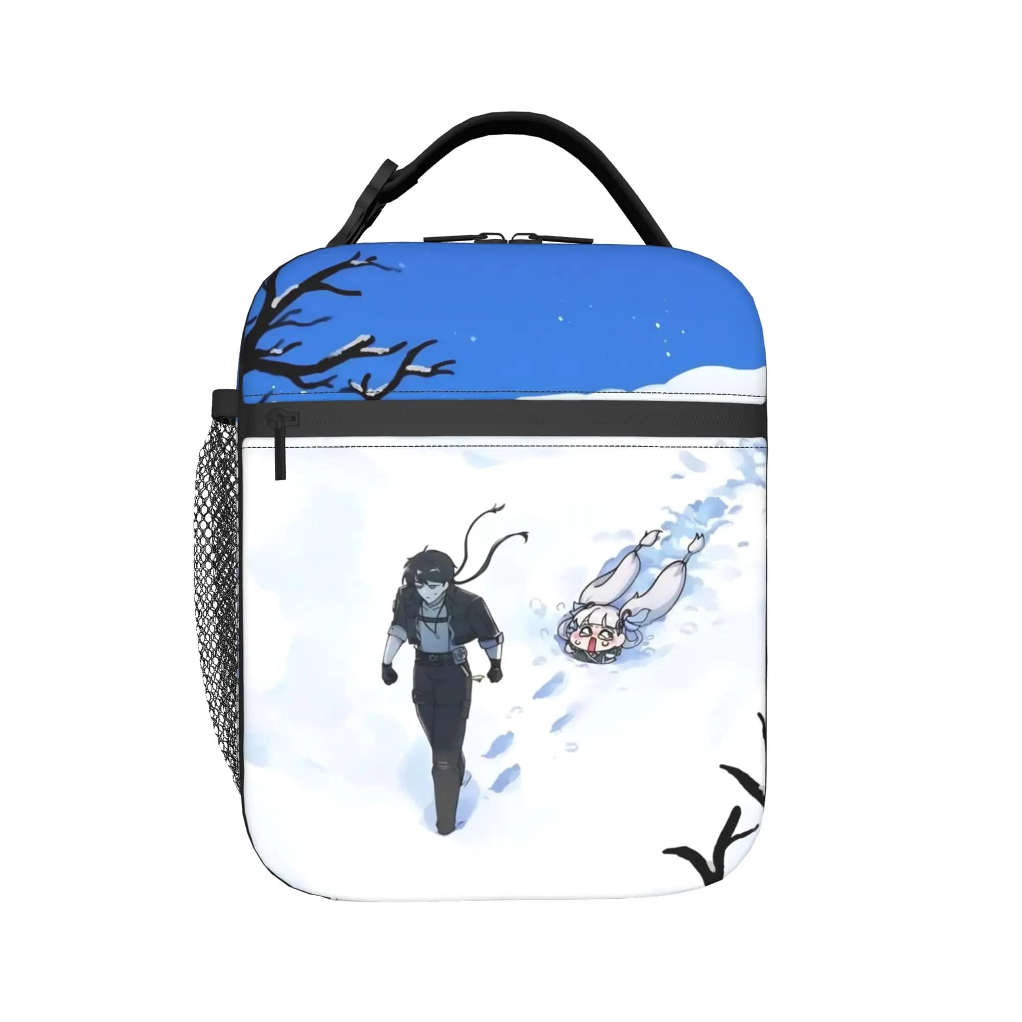 Trickcal C-Chibi Go Games Accessori Borsa termica per il pranzo, per picnic, contenitore per alimenti, contenitori termici riutilizzabili per il pranzo