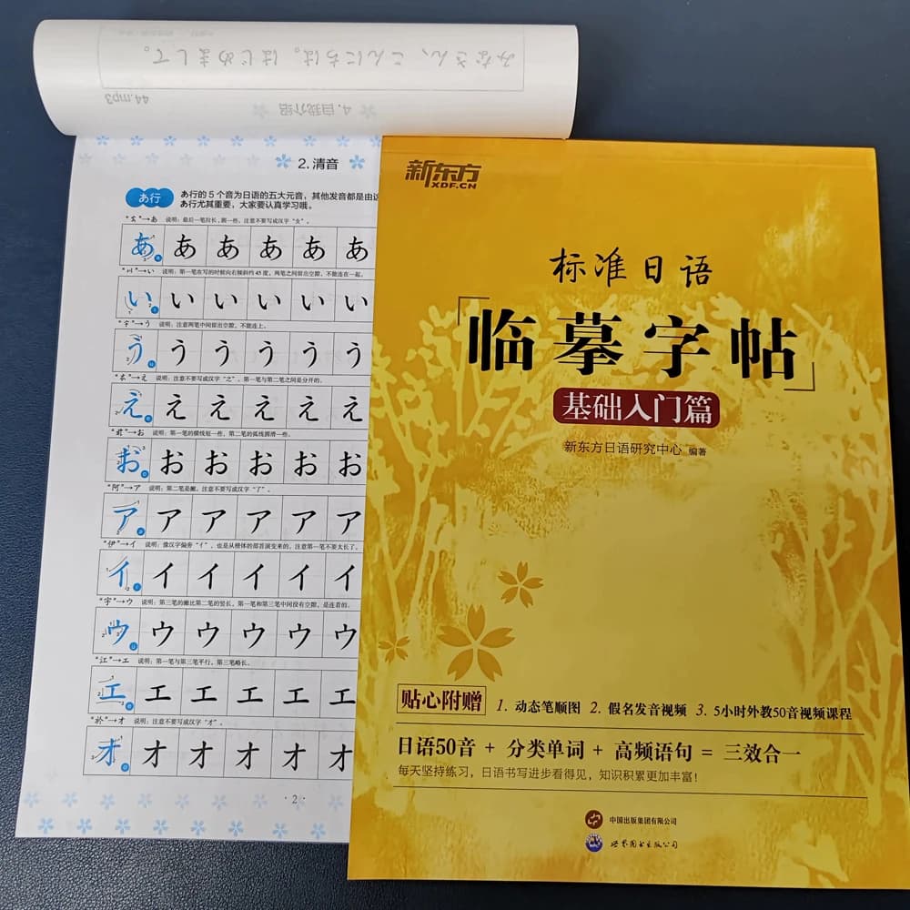 3d book Calligraphy Learning Japanese Hiragana Books Erasable Pen Refill Sets Writing Tools For Adults Kids