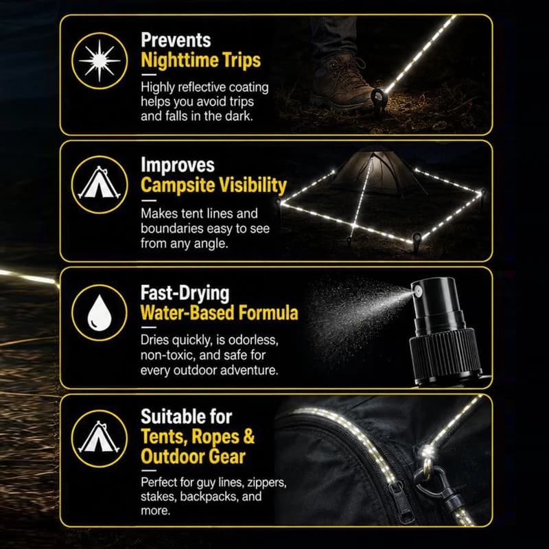 D8KE Pump-Applied Reflective Sprayer Paint Coating for Camping Gear, Roadside Marking, Bikes, Motorcycles, and Warning Sign