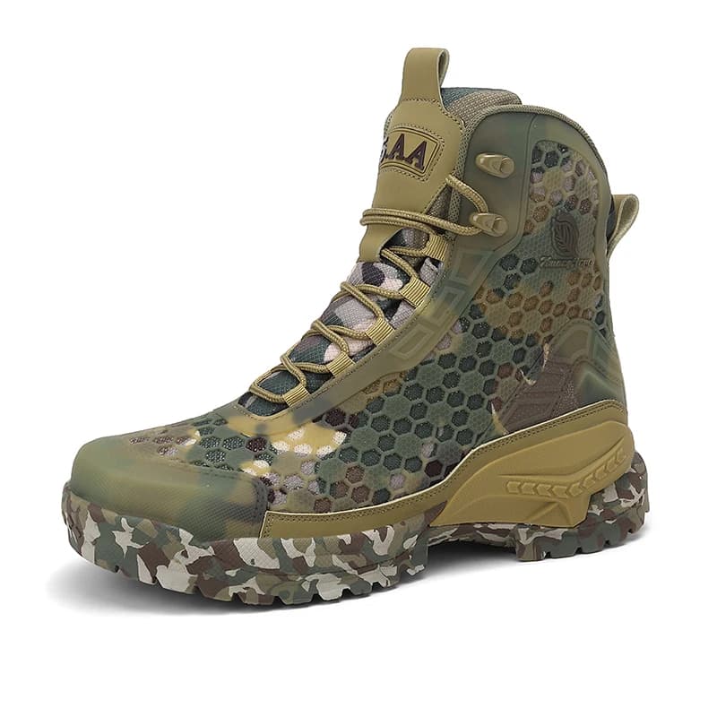 Scarpe da Trekking per Uomo, Stivali Tattici Impermeabili in Pelle, Calzature da Combattimento e Allenamento, Scarpe da Caccia Antiscivolo per Esterni