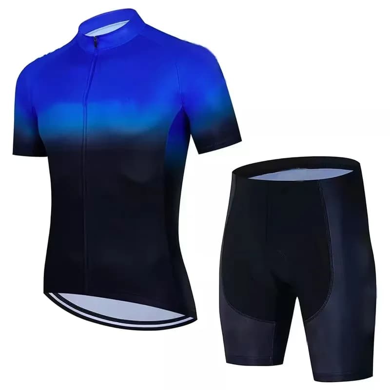 Set Maglia da Ciclismo su Strada per Uomo e Pantaloncini con Imbottitura in GEL 3D, Abbigliamento da Ciclismo a Manica Corta, Completo per Bicicletta da Strada