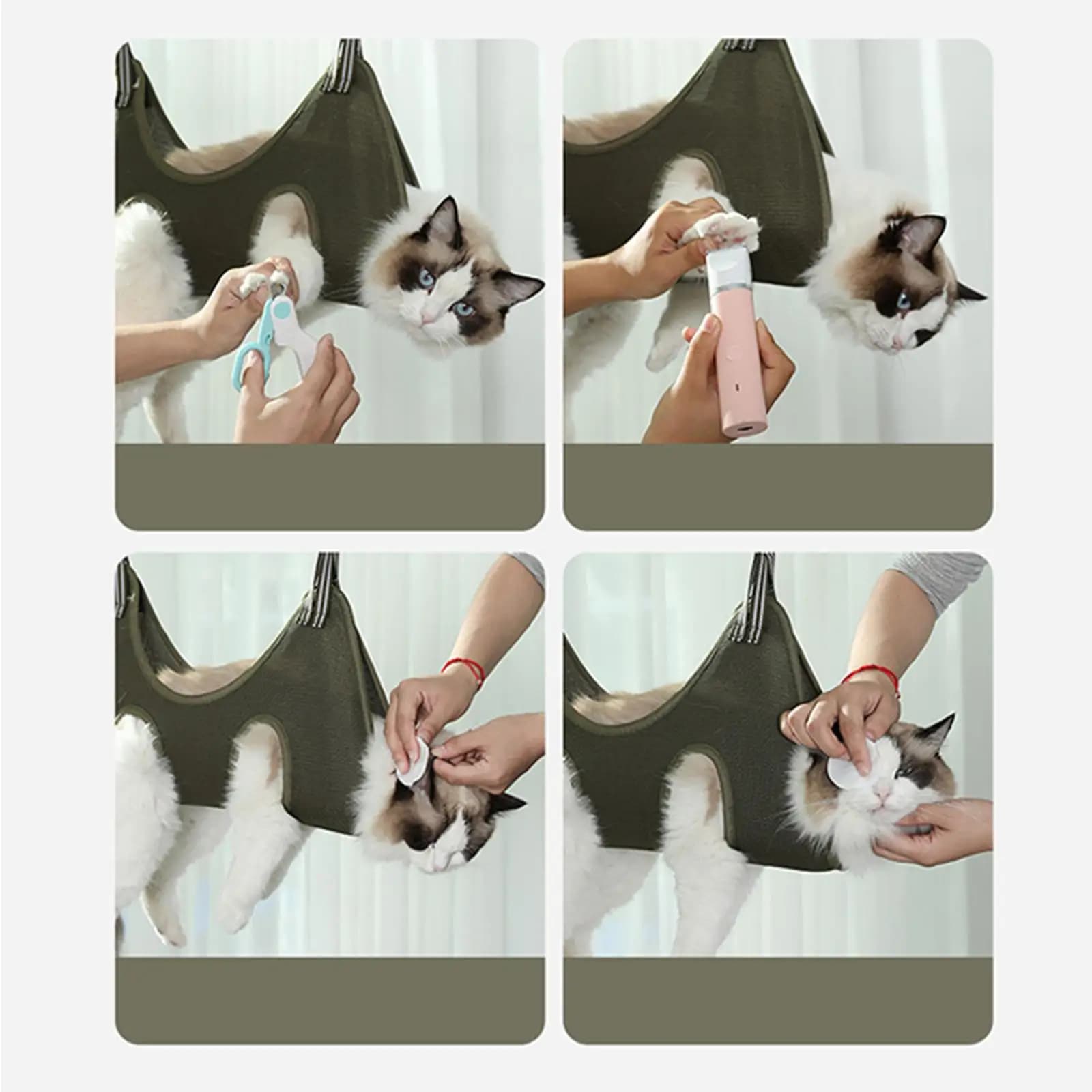 Cat Dog Grooming Hammock Multifunctional for Drying Hair Cats Dogs Bathing