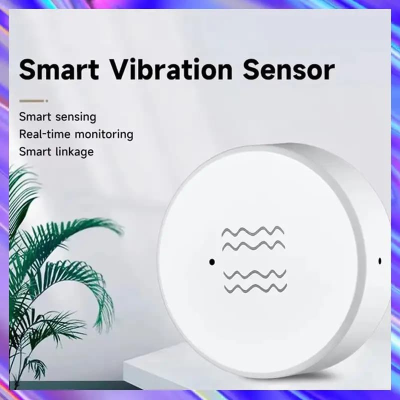 A24U 4PCS Tuya Zigbee Sensore di vibrazione intelligente Monitoraggio in tempo reale Allarme rilevamento porte e finestre Sistema di sicurezza domestica intelligente