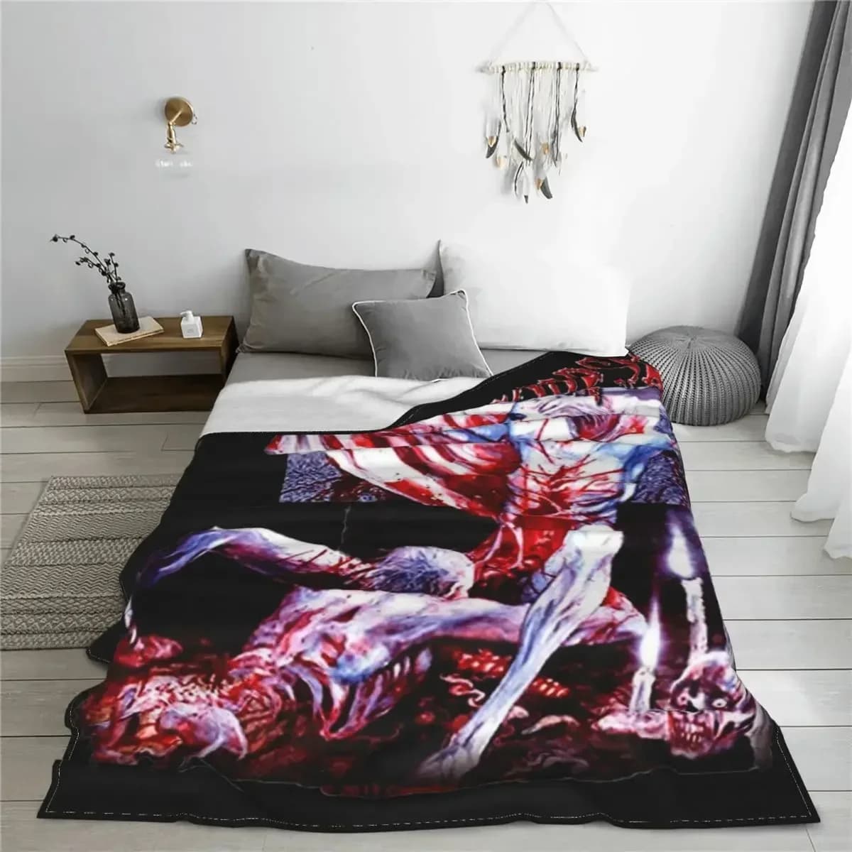 Cannibal Corpse Rock Band Merchandise Coperta Coral Fleece Peluche Divano Heavy Metal Coperta da tiro Accogliente e calda per copriletti da ufficio
