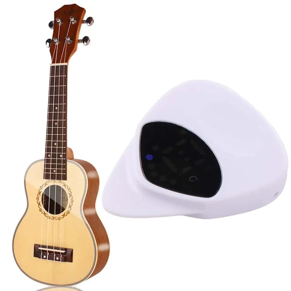 Accordatore e Plettro 2-in-1 per Chitarra, Accordatore Digitale Portatile in Tempo Reale per Chitarra Folk e Ukulele