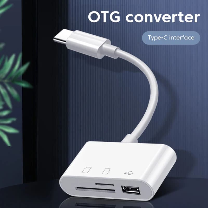 3-in-1 card reader Micro SD card /TF card reader Hard Disk Adapter Type-C interface OTG converter for iPhone Macbook desktop