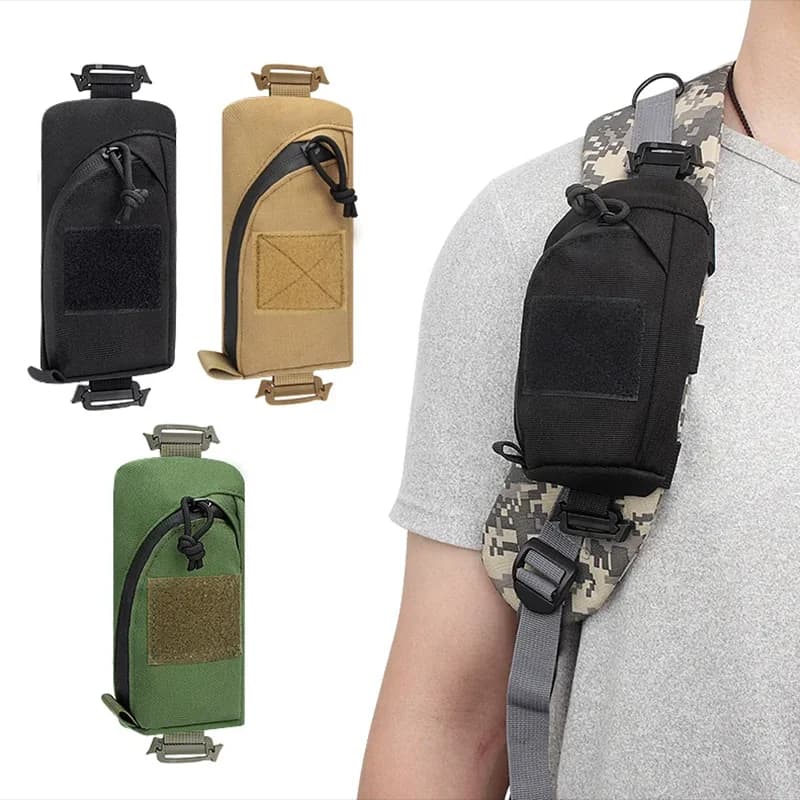 Backpack Shoulder Strap Accessory Pouch, Tactical Molle Bag Multifunctional Military EDC Tool Pockets Small Compact Pouchs