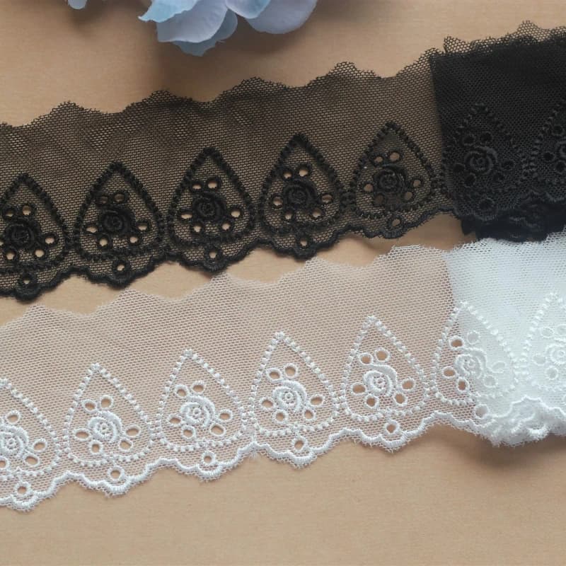 3 metri di tulle ricamato abito fai da te artigianato da cucito morbido pizzo ricamato a rete per accessori artigianali in tessuto intimo lingerie