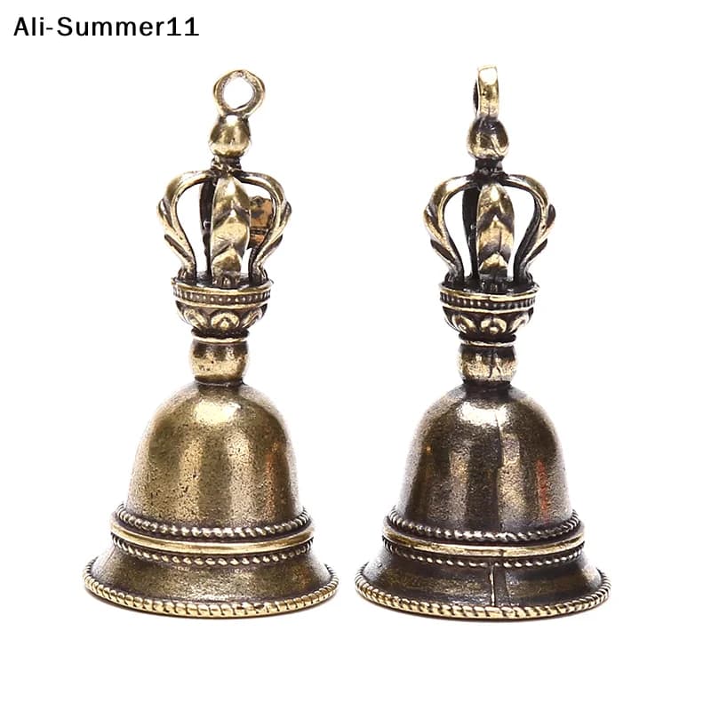 【1a1】【WG】Brass Handicraft Magic Bell Wind Bell Tibetan Bronze Bell Keychain Pendant
