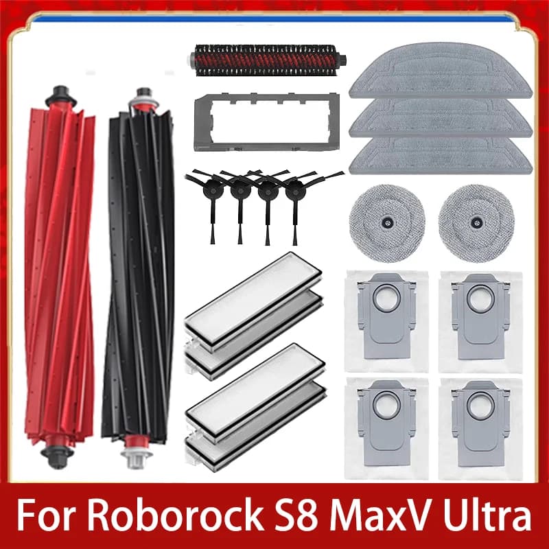 Accessori per Roborock S8 MaxV Ultra Accessori Robot Aspirapolvere Spazzola laterale principale Filtro Hepa Sacchetti per la polvere