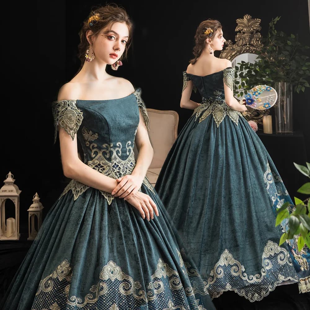 Abiti da sera medievali personalizzati da donna Marie Abiti da festa in maschera vittoriani rinascimentali Custume Vestido De Noche
