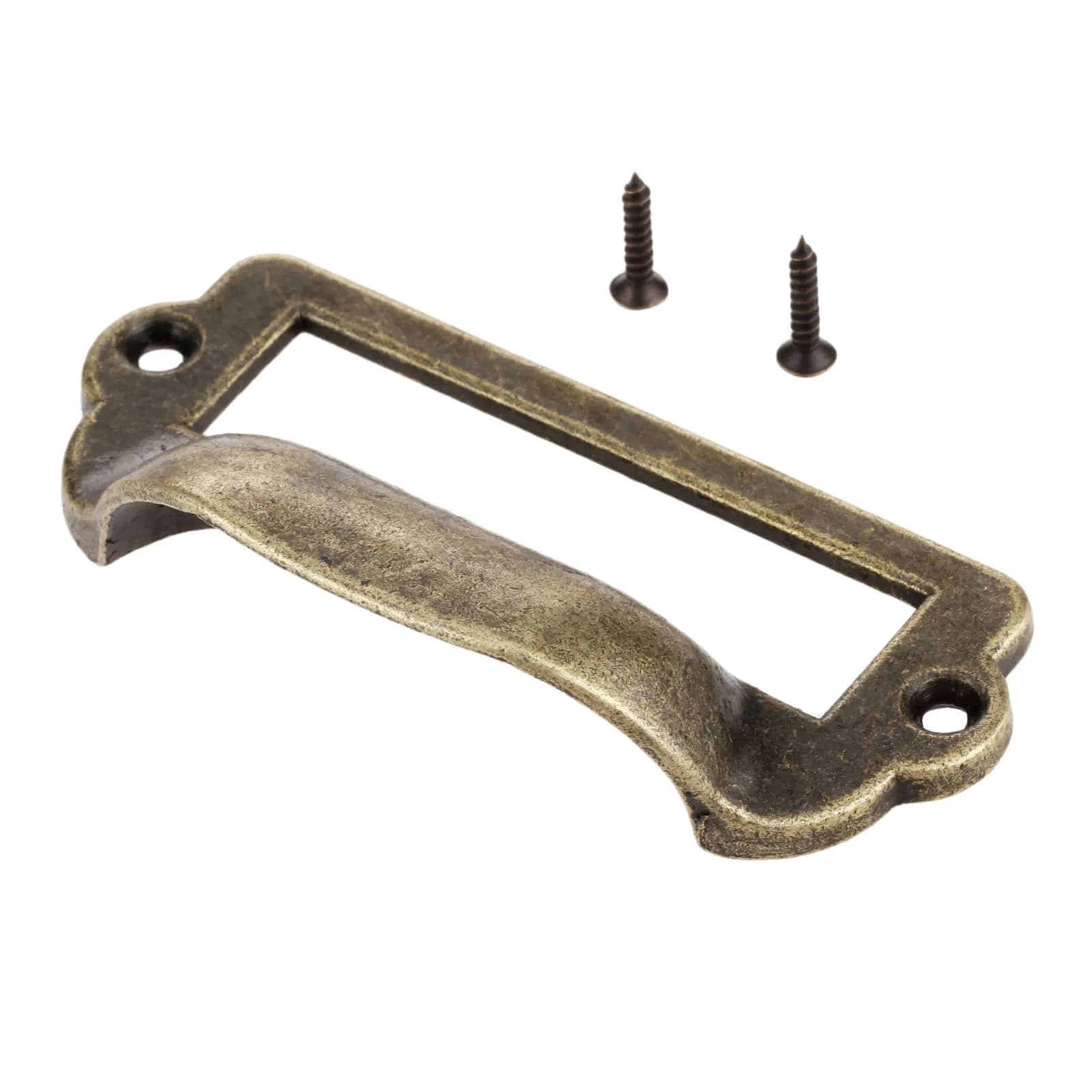 1pc scatola del cassetto dell'armadio scatola etichetta in ferro etichetta tirare cornice maniglia File nome titolare della carta 82*40mm