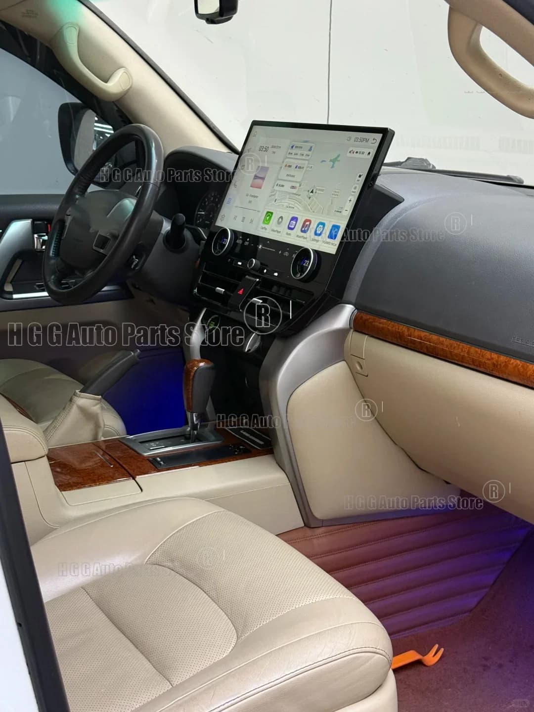 Autoradio Android con Schermo QLED Smart da 19,8 Pollici, per Toyota Land Cruiser 200 LC200 2008-2021, Lettore Video Stereo con Carplay 2 Din