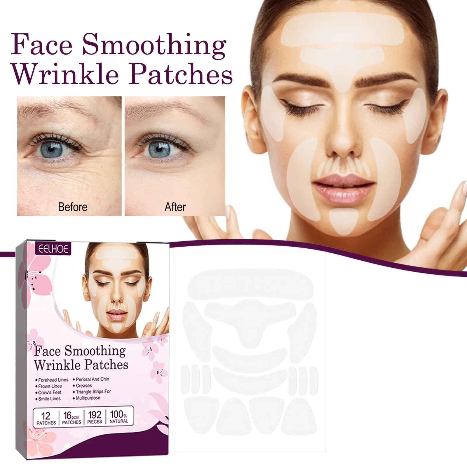 Patch anti-wrinkled collagen Patch for firming eyes, lifting, brightening thin lines, moisturizing, smoothing Facial skin care products