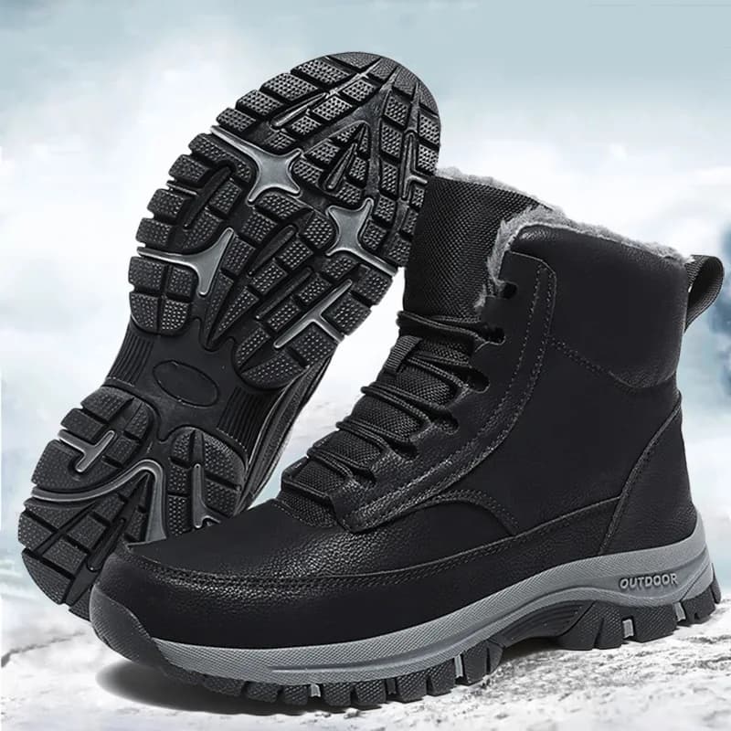 Men Winter Snow Boots For Waterproof Leather Sneakers Super Warm Men's Boots Outdoor Male Hiking Boots Work Shoes